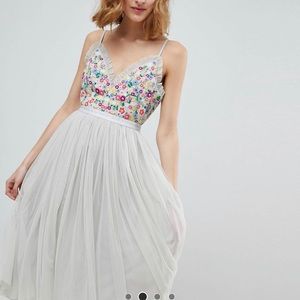 Needle & Thread Cami Strap Midi Dress Open Back 6